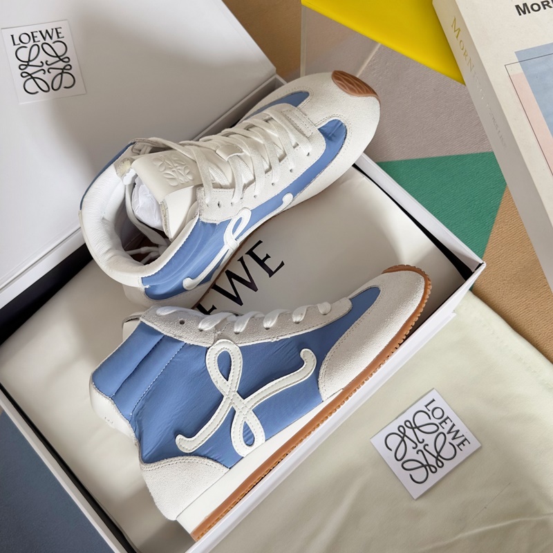 頂級版本：女款 LOEWE 羅意威 最新走秀款 高幫 休閑 運動鞋 德訓鞋 阿