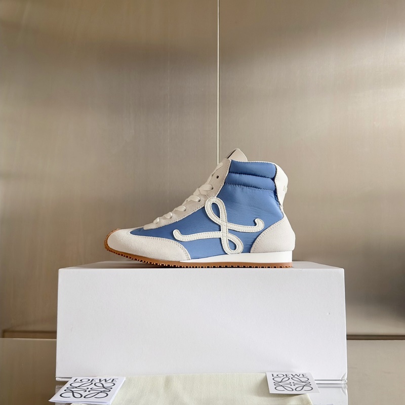 頂級版本：女款 LOEWE 羅意威 最新走秀款 高幫 休閑 運動鞋 德訓鞋 阿