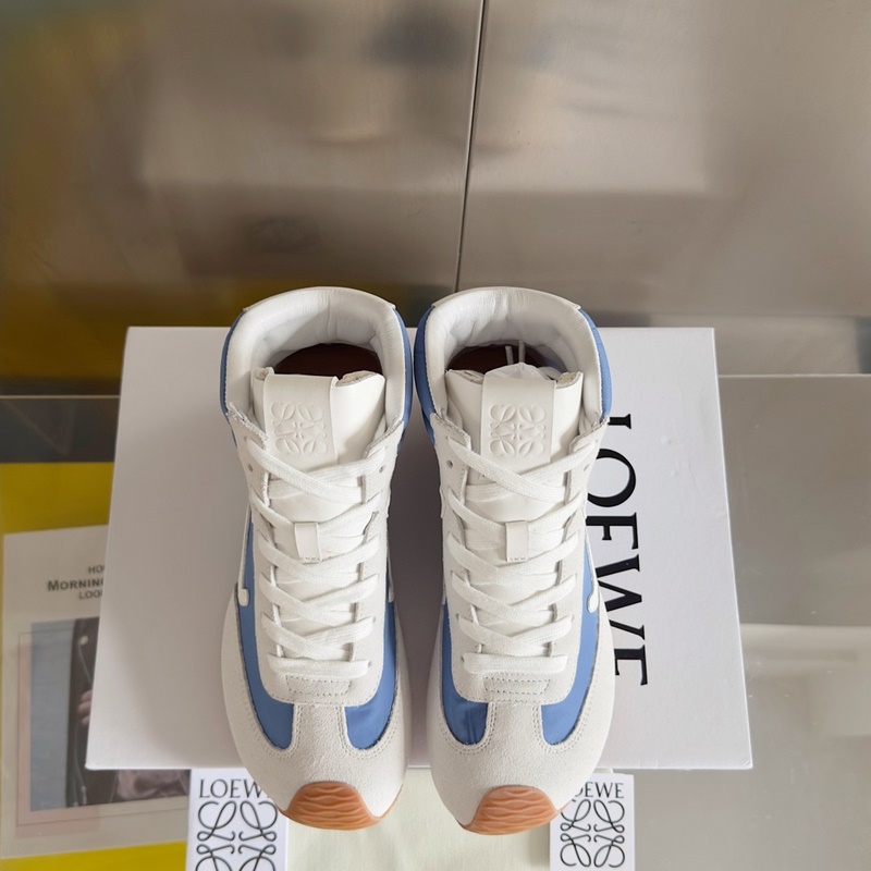 頂級版本：女款 LOEWE 羅意威 最新走秀款 高幫 休閑 運動鞋 德訓鞋 阿