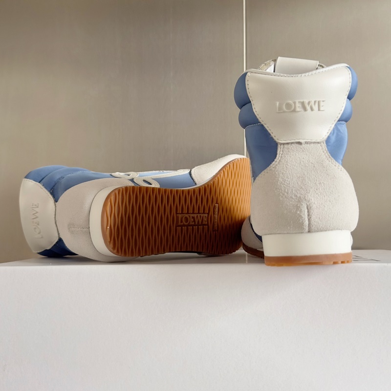 頂級版本：女款 LOEWE 羅意威 最新走秀款 高幫 休閑 運動鞋 德訓鞋 阿