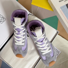 頂級版本：女款 LOEWE 羅意威 最新走秀款 高幫 休閑 運動鞋 德訓鞋 阿