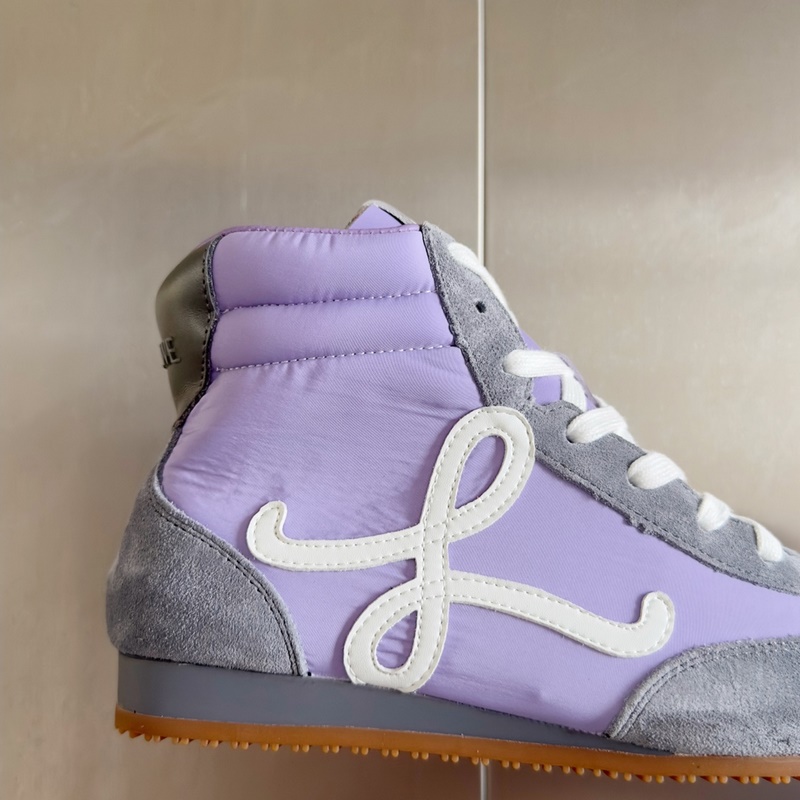 頂級版本：女款 LOEWE 羅意威 最新走秀款 高幫 休閑 運動鞋 德訓(xùn)鞋 阿