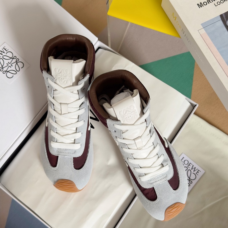 頂級版本：女款 LOEWE 羅意威 最新走秀款 高幫 休閑 運動鞋 德訓鞋 阿