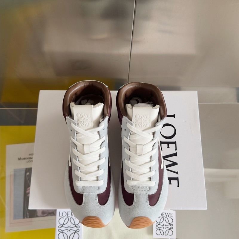 頂級版本：女款 LOEWE 羅意威 最新走秀款 高幫 休閑 運動鞋 德訓鞋 阿