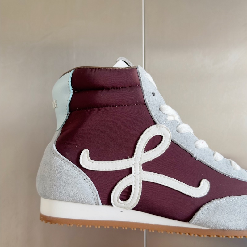 頂級版本：女款 LOEWE 羅意威 最新走秀款 高幫 休閑 運動鞋 德訓鞋 阿