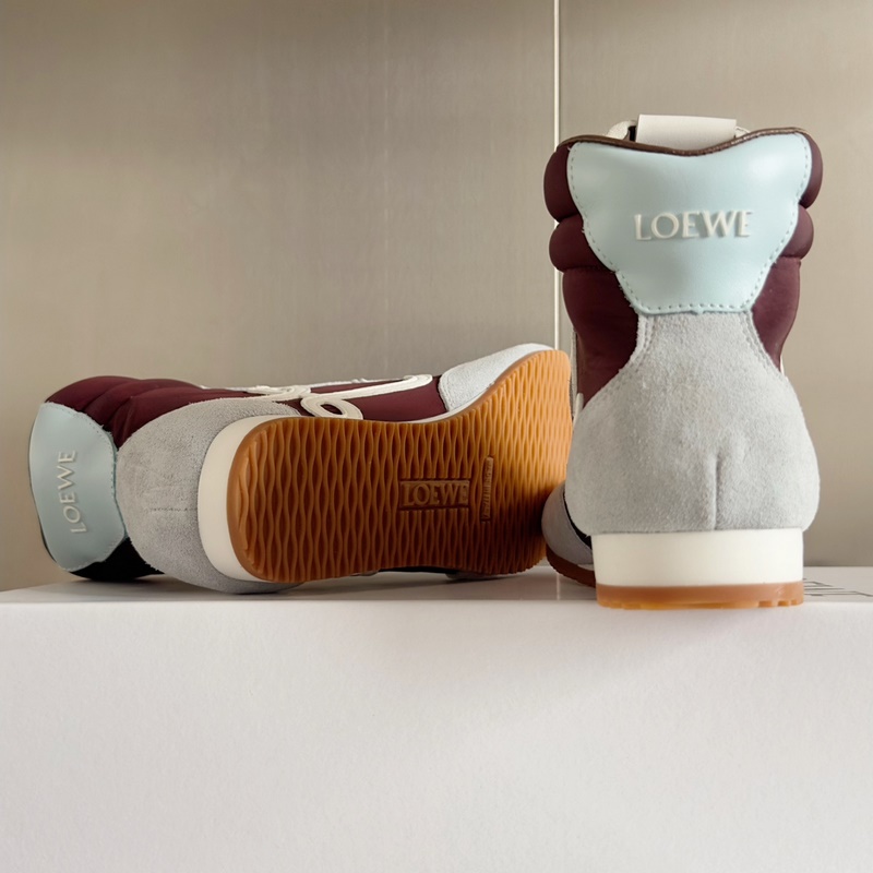 頂級版本：女款 LOEWE 羅意威 最新走秀款 高幫 休閑 運動鞋 德訓鞋 阿
