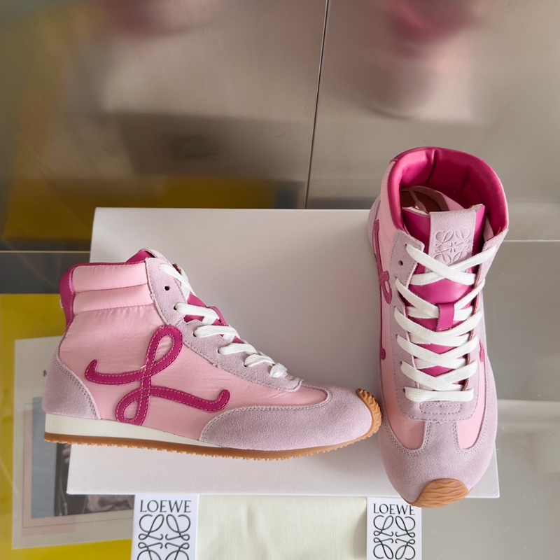 頂級版本：女款 LOEWE 羅意威 最新走秀款 高幫 休閑 運動鞋 德訓鞋 阿