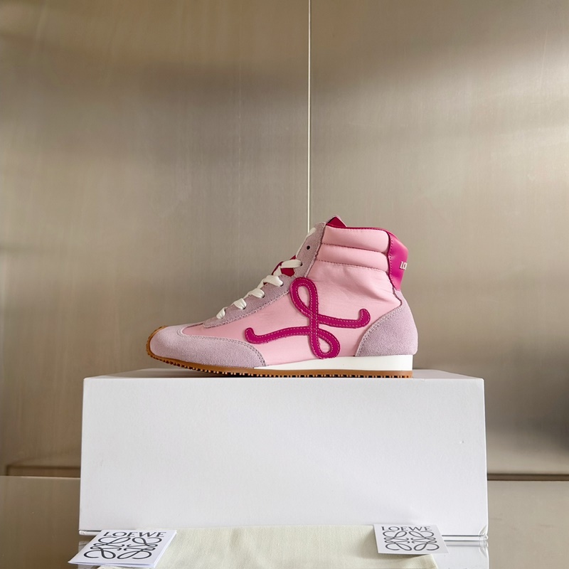 頂級版本：女款 LOEWE 羅意威 最新走秀款 高幫 休閑 運動鞋 德訓鞋 阿