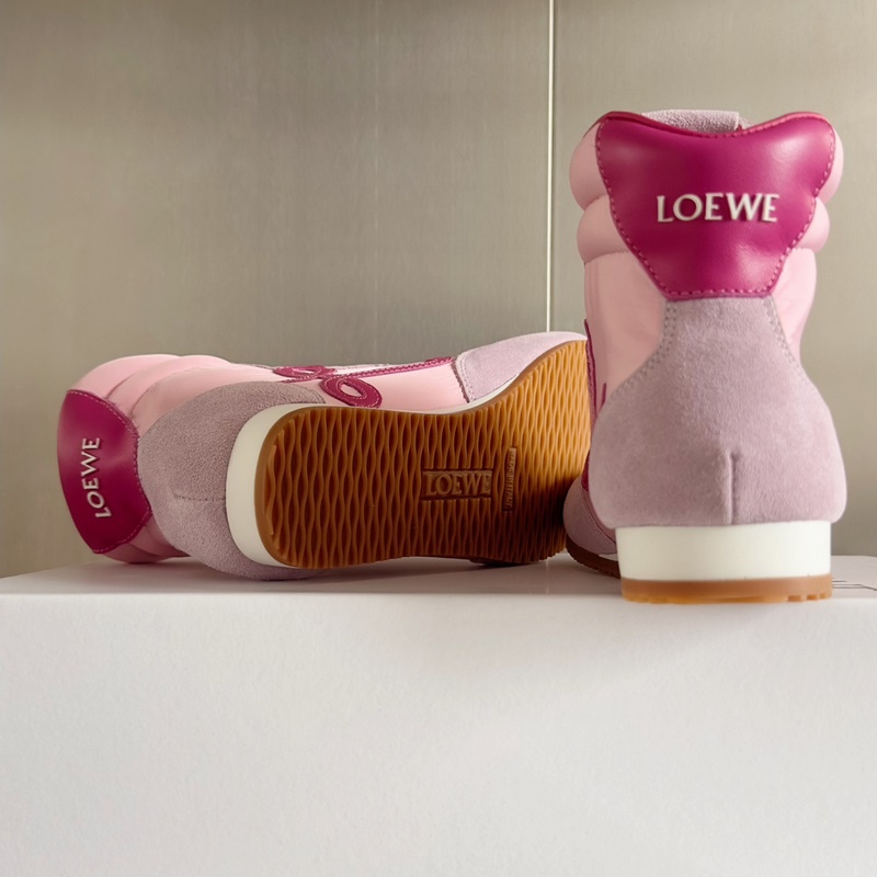 頂級版本：女款 LOEWE 羅意威 最新走秀款 高幫 休閑 運動鞋 德訓鞋 阿