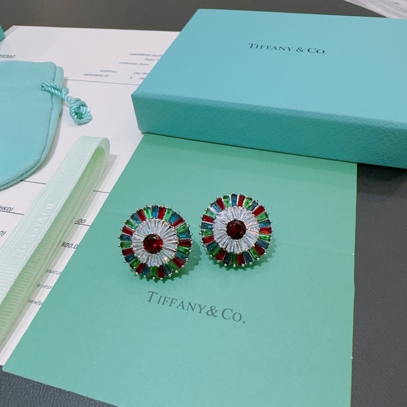 獨家訂制 Tiff 蒂芙尼耳環紀念款 花絮 馬眼 耳釘 采用高碳鑽  頂級亞金材