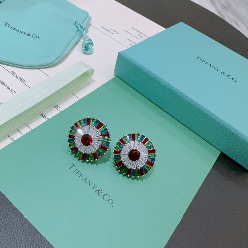 獨家訂制 Tiff 蒂芙尼耳環紀念款 花絮 馬眼 耳釘 采用高碳鑽  頂級亞金材