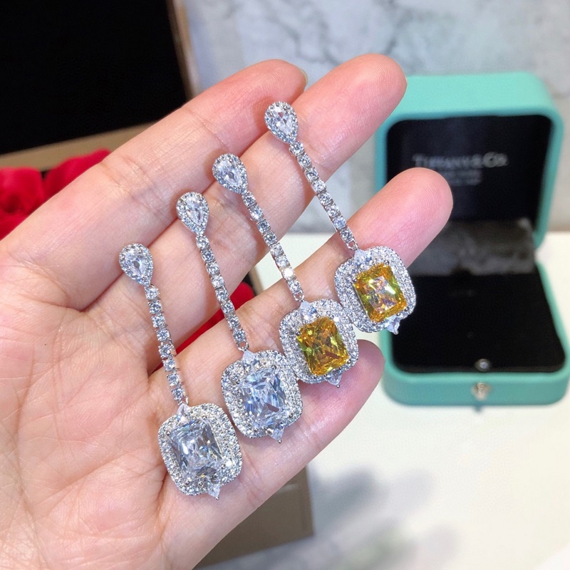 9 2 5 9783170 蒂芙尼高級珠寶黃白滿鑽耳環(huán)。宴會派對 女王範(fàn)兒 柔美