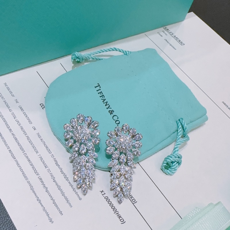 獨家訂制 Tiff 蒂芙尼耳環紀念款 花絮 馬眼 耳釘 采用高碳鑽  頂級亞金材