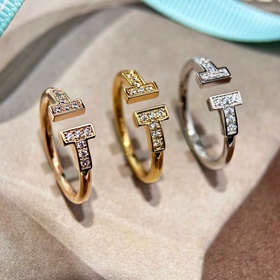 CNC版本  編碼（3鑽）戒指 原單貨 配送圖片全套蒂芙尼正品包裝 Ti