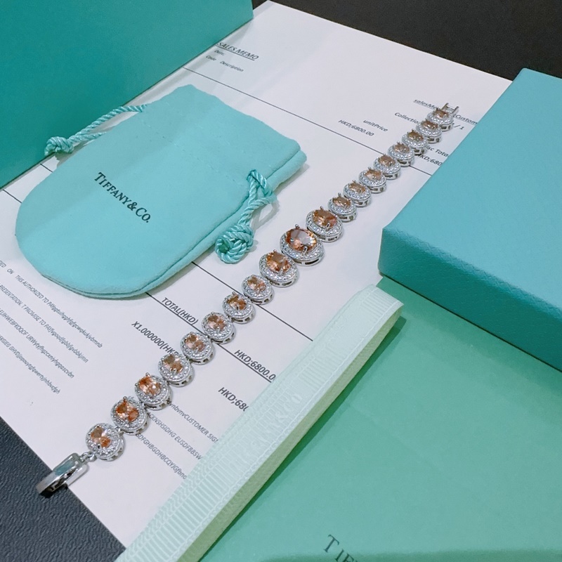 獨家訂制 Tiff 蒂芙尼手鍊紀念款 花絮 馬眼 手鍊 采用高碳鑽  頂級亞金材
