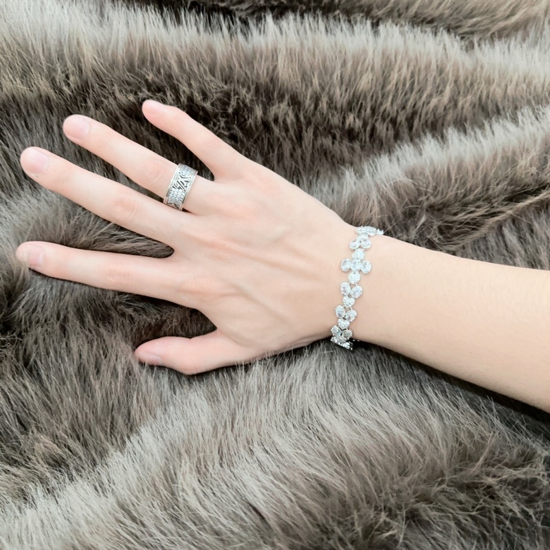 獨家訂制 Tiff 蒂芙尼手鍊紀念款 花絮 馬眼 手鍊 采用高碳鑽  頂級亞金材