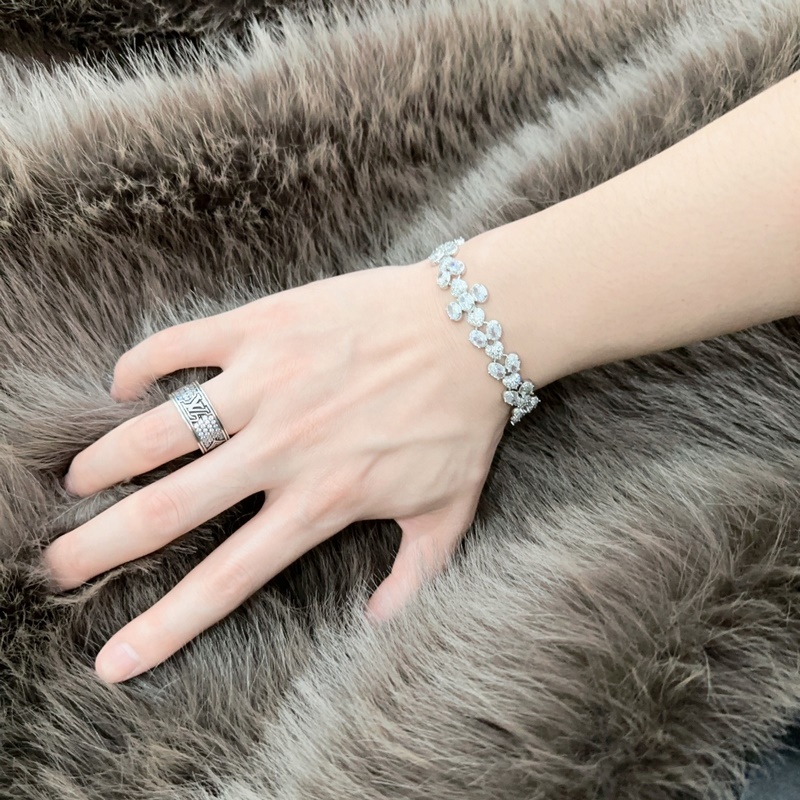 獨家訂制 Tiff 蒂芙尼手鍊紀念款 花絮 馬眼 手鍊 采用高碳鑽  頂級亞金材