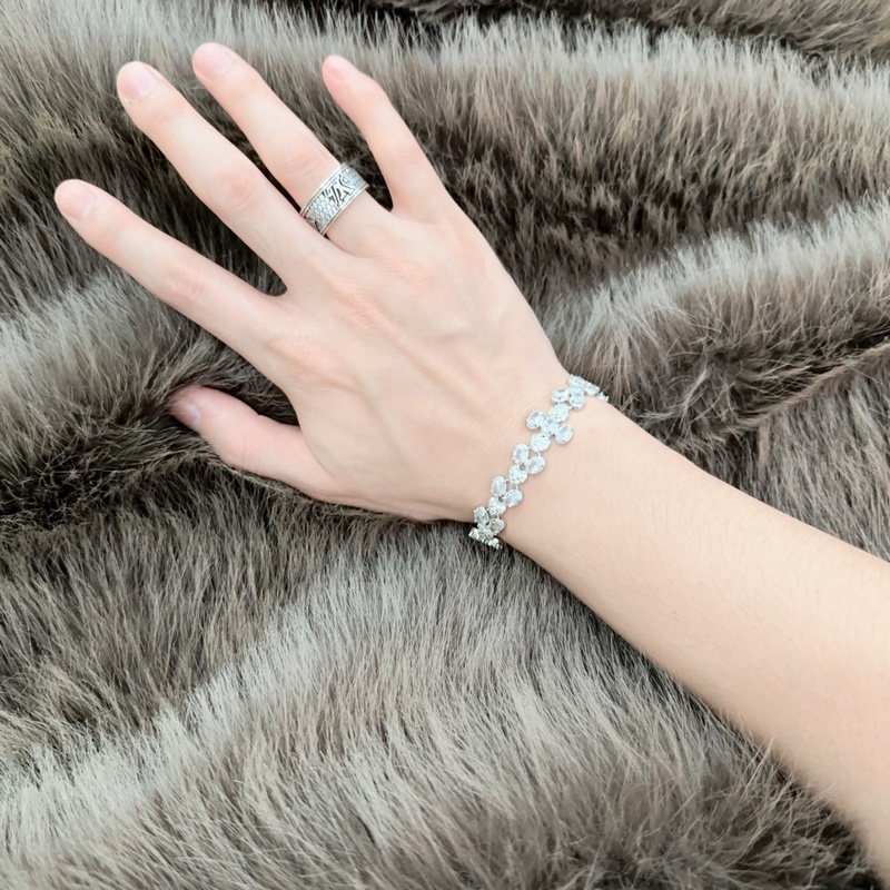 獨家訂制 Tiff 蒂芙尼手鍊紀念款 花絮 馬眼 手鍊 采用高碳鑽  頂級亞金材