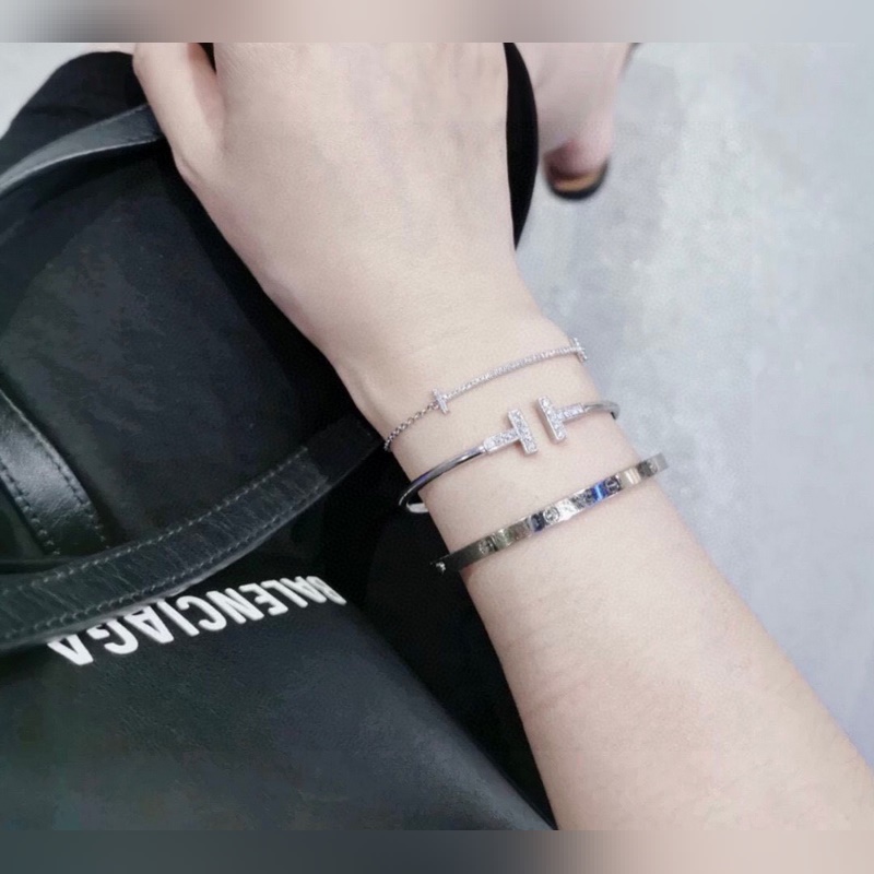 Tiffany&·co 蒂芙尼 滿鑽笑臉TT手鍊 S925純銀材質(zhì) 高品質(zhì) 精工