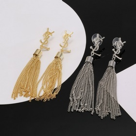 YSL 聖羅蘭 耳釘原裝黃銅材質(zhì) Yves Saint Laurent 創(chuàng)立于1