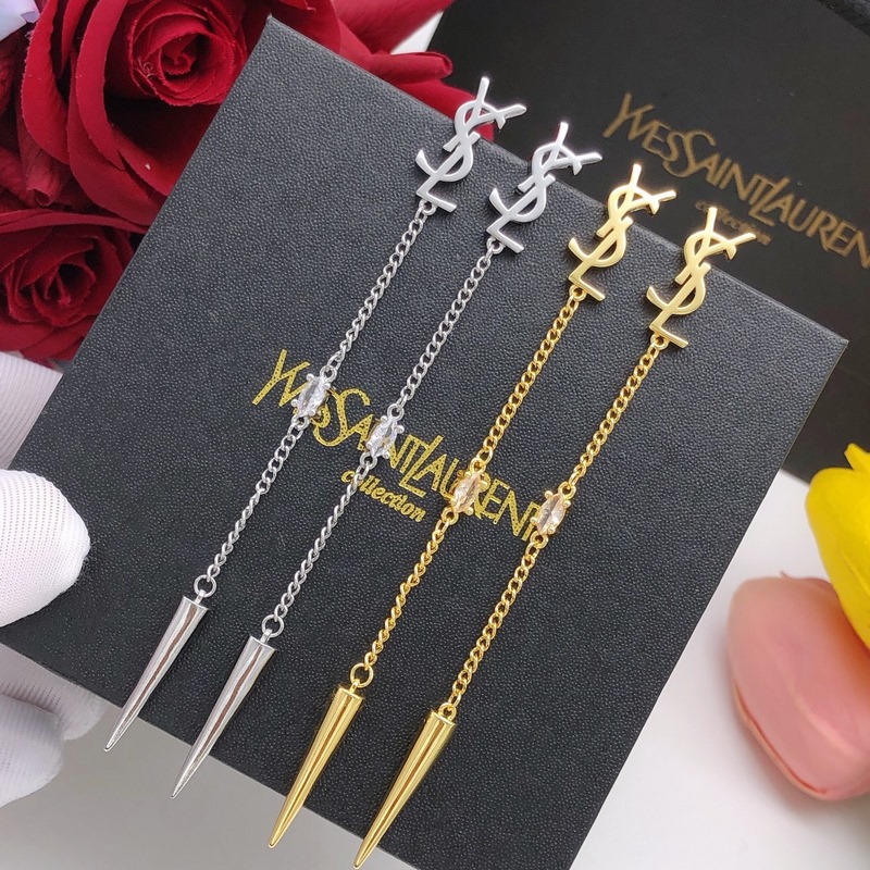 聖羅蘭流蘇耳釘子彈頭吊墜