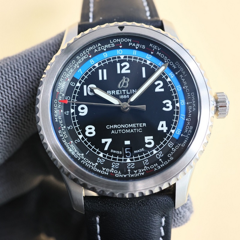 百年靈飛行員傳奇航空系列，經典之作，設計簡約大氣，時尚優雅，自動機械腕表，它搭載