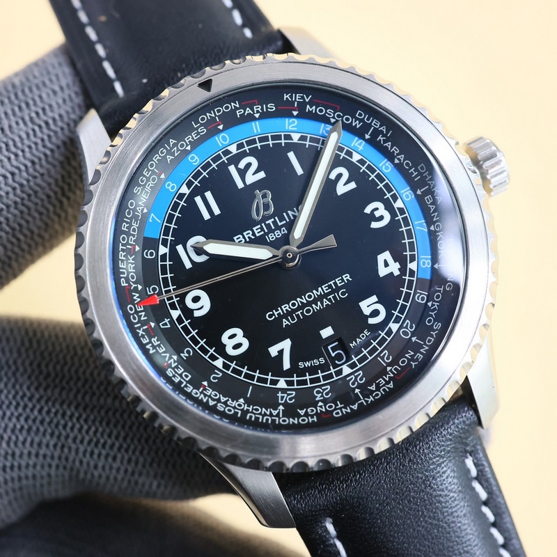 百年靈飛行員傳奇航空系列，經典之作，設計簡約大氣，時尚優雅，自動機械腕表，它搭載