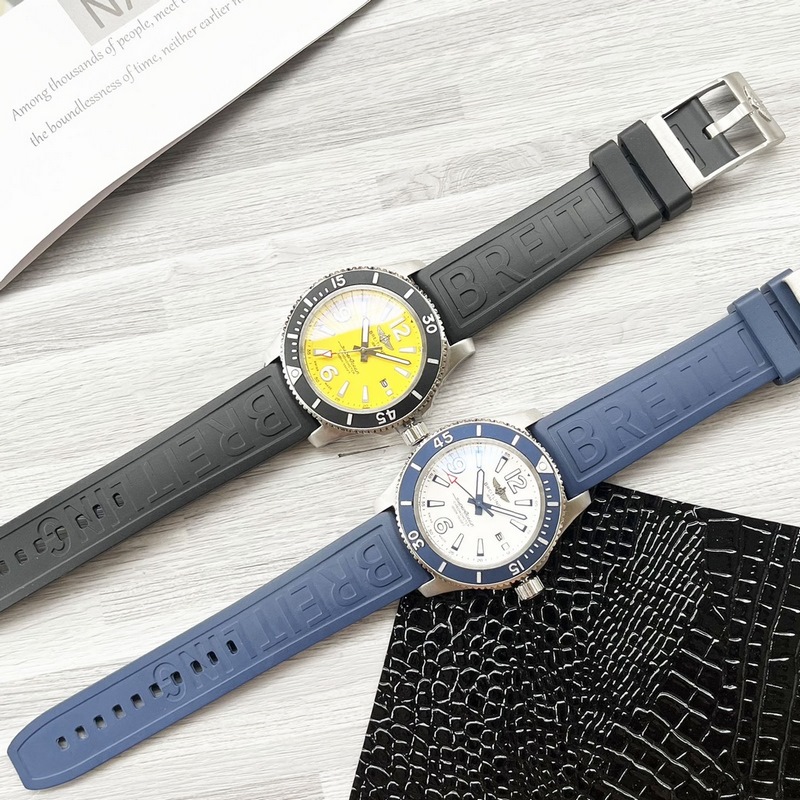 百年靈超級海洋系列! 圈口正品一緻凸出來、 表殼采用316精鋼 直徑44mm 配