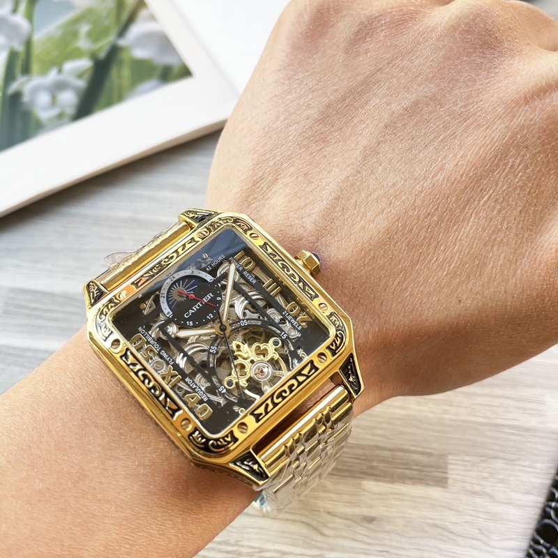 八角殼系列 精緻百搭 【最新】：卡地亞 最新設計 大飛輪精品 【類型】：精品