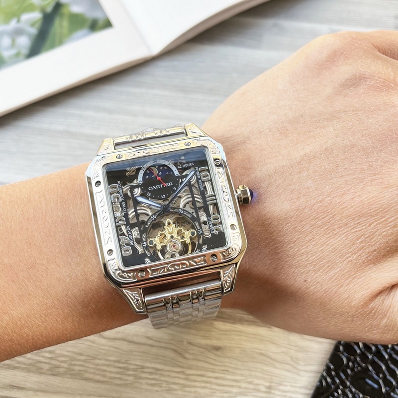 八角殼系列 精緻百搭 【最新】：卡地亞 最新設計 大飛輪精品 【類型】：精品