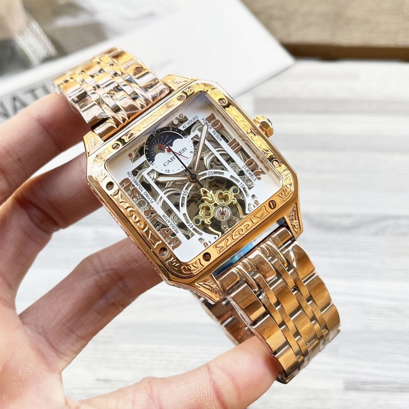 八角殼系列 精緻百搭 【最新】：卡地亞 最新設計 大飛輪精品 【類型】：精品