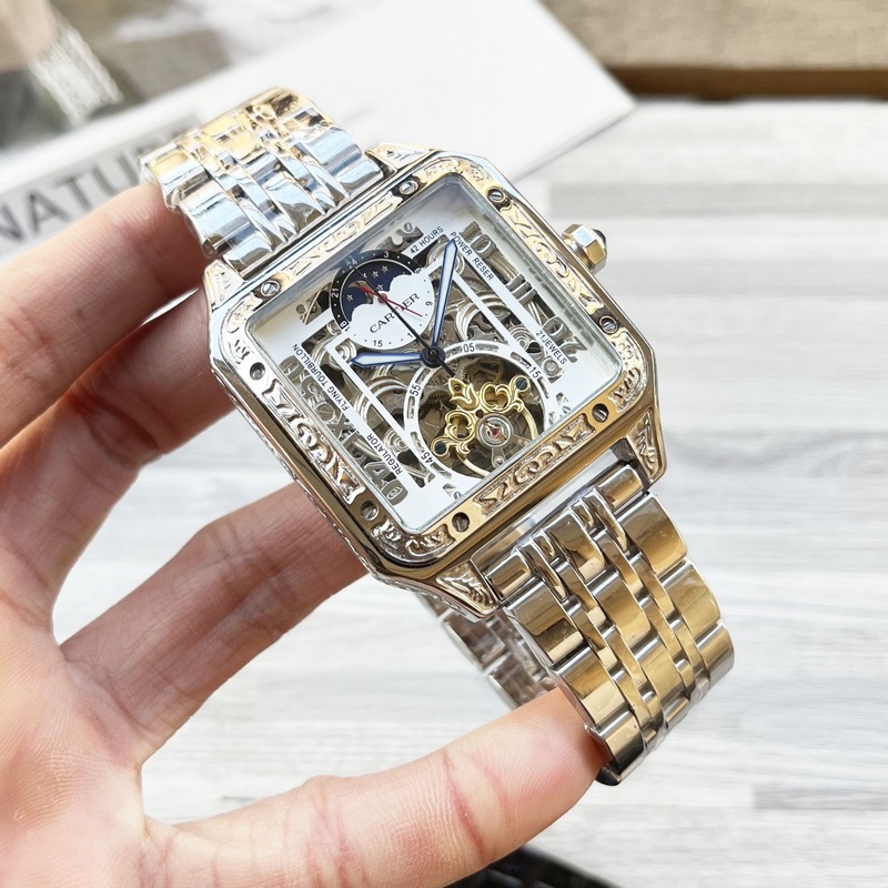 八角殼系列 精緻百搭 【最新】：卡地亞 最新設計 大飛輪精品 【類型】：精品