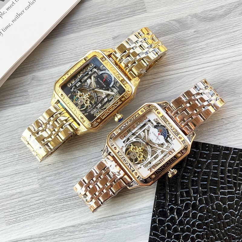 八角殼系列 精緻百搭 【最新】：卡地亞 最新設計 大飛輪精品 【類型】：精品