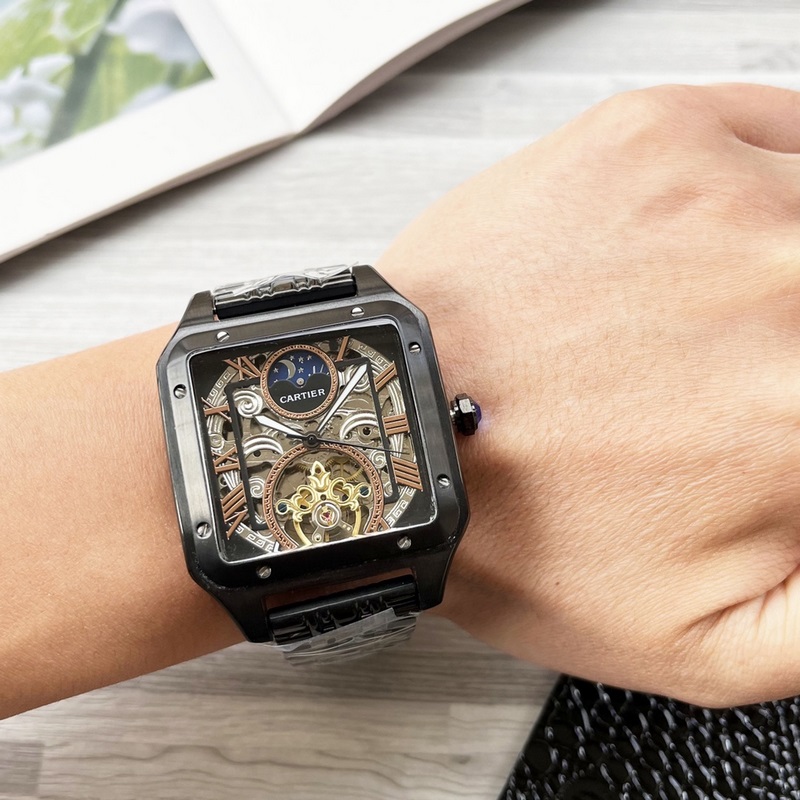 八角殼系列 精緻百搭 【最新】：卡地亞 最新設計 大飛輪精品 【類型】：精品