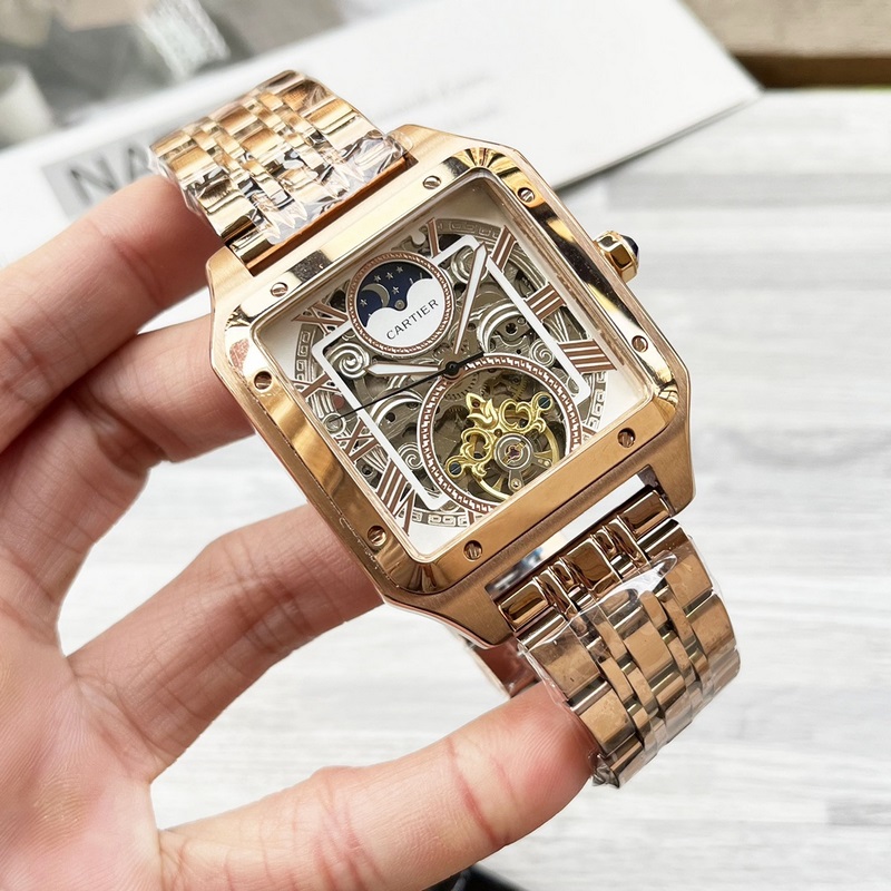 八角殼系列 精緻百搭 【最新】：卡地亞 最新設計 大飛輪精品 【類型】：精品