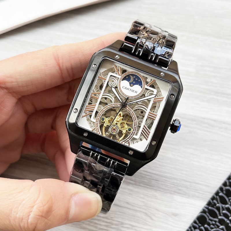 八角殼系列 精緻百搭 【最新】：卡地亞 最新設計 大飛輪精品 【類型】：精品