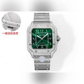 THB新品 卡地亞山度士 中東版 鋼帶滿鑽款【原版開(kāi)模 2025最新卡地亞 山