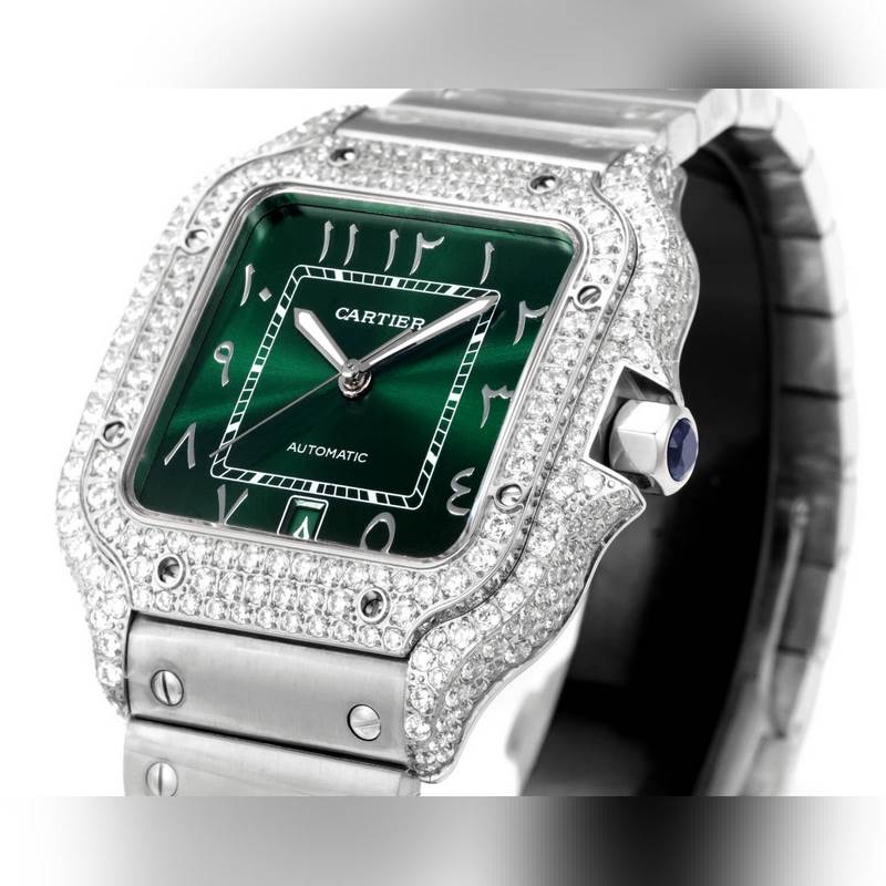 THB新品 卡地亞山度士 中東版 鋼帶滿鑽款【原版開模 2025最新卡地亞 山