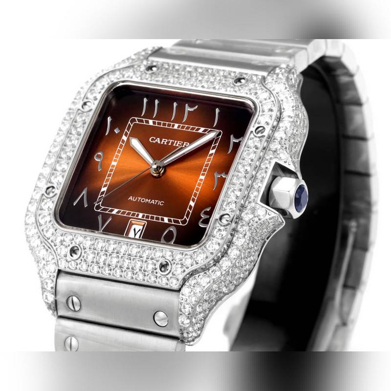 THB新品 卡地亞山度士 中東版 鋼帶滿鑽款【原版開模 2025最新卡地亞 山