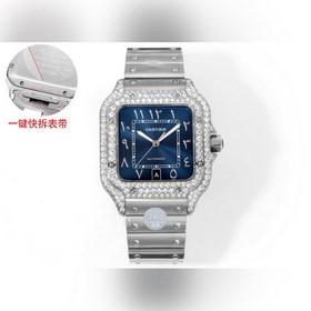 THB新品 卡地亞山度士 中東版 鋼帶滿鑽款【原版開(kāi)模 2025最新卡地亞 山