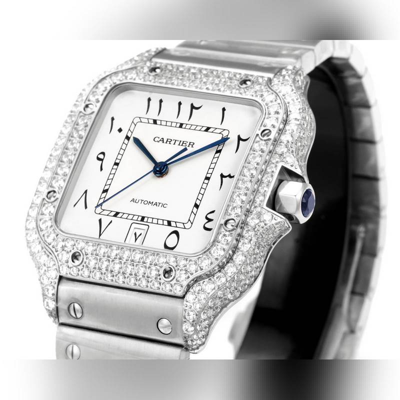 THB新品 卡地亞山度士 中東版 鋼帶滿鑽款【原版開模 2025最新卡地亞 山