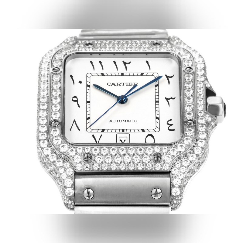 THB新品 卡地亞山度士 中東版 鋼帶滿鑽款【原版開模 2025最新卡地亞 山