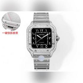 THB新品 卡地亞山度士 中東版 鋼帶滿鑽款【原版開(kāi)模 2025最新卡地亞 山