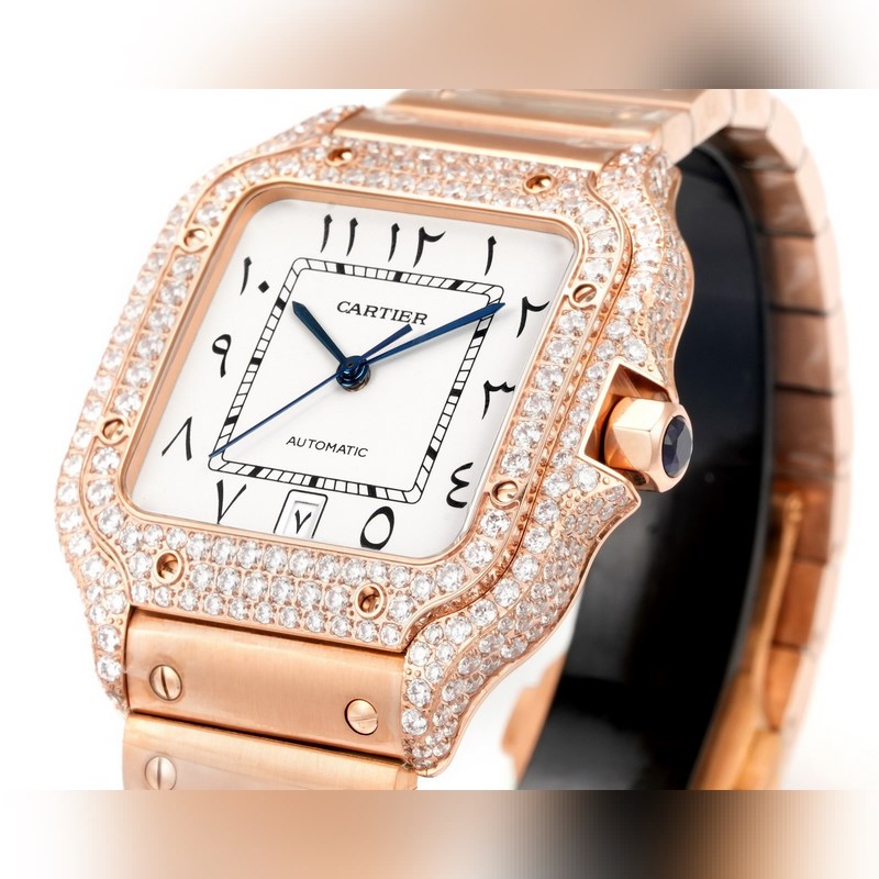 THB新品 卡地亞山度士 中東版 鋼帶滿鑽款【原版開模 2025最新卡地亞 山
