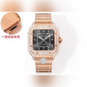 THB新品 卡地亞山度士 中東版 鋼帶滿鑽款【原版開(kāi)模 2025最新卡地亞 山