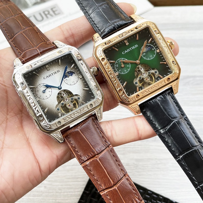 八角殼系列 精緻百搭 【最新】：卡地亞 最新設計 大飛輪精品 【類型】：精品