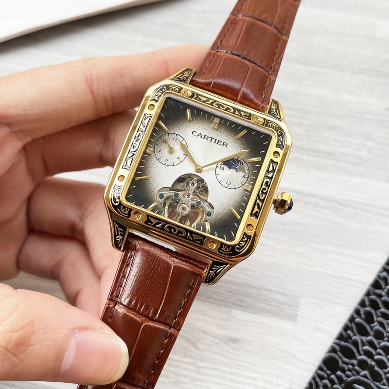 八角殼系列 精緻百搭 【最新】：卡地亞 最新設計 大飛輪精品 【類型】：精品