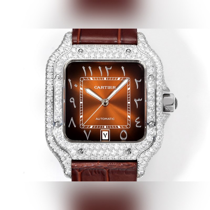THB新品 卡地亞山度士 中東版 皮帶滿鑽款【原版開模 2025最新卡地亞 山