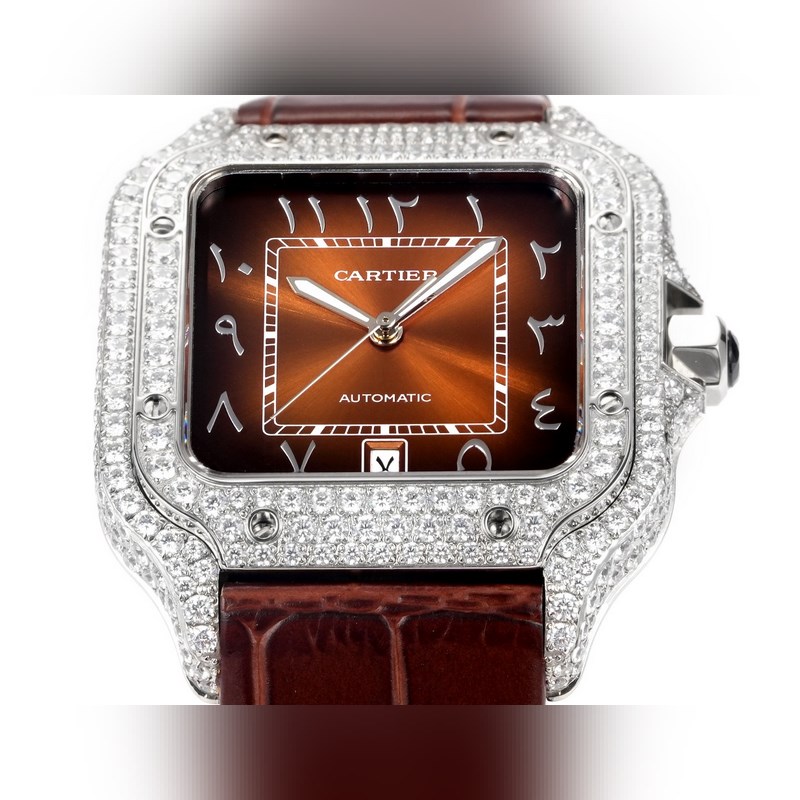 THB新品 卡地亞山度士 中東版 皮帶滿鑽款【原版開模 2025最新卡地亞 山