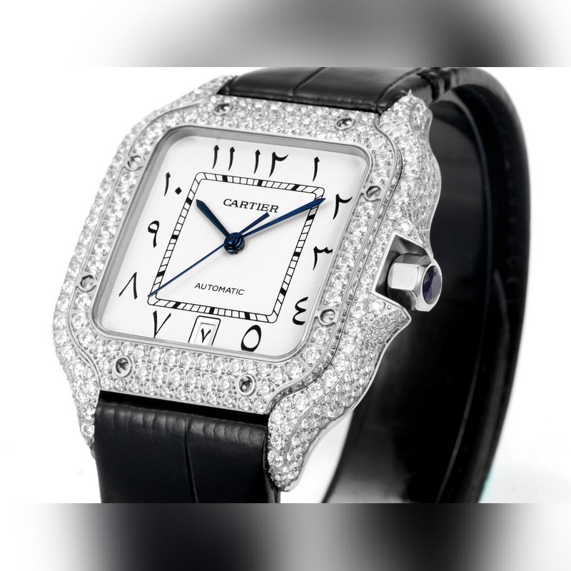 THB新品 卡地亞山度士 中東版 皮帶滿鑽款【原版開模 2025最新卡地亞 山